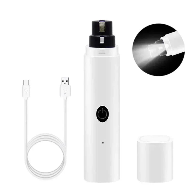 Electric Dog Nail Clippers for Dog Nail Grinders Rechargeable USB Charging LED Light Pet Quiet Cat Paws Nail Grooming Supplies - ks - store