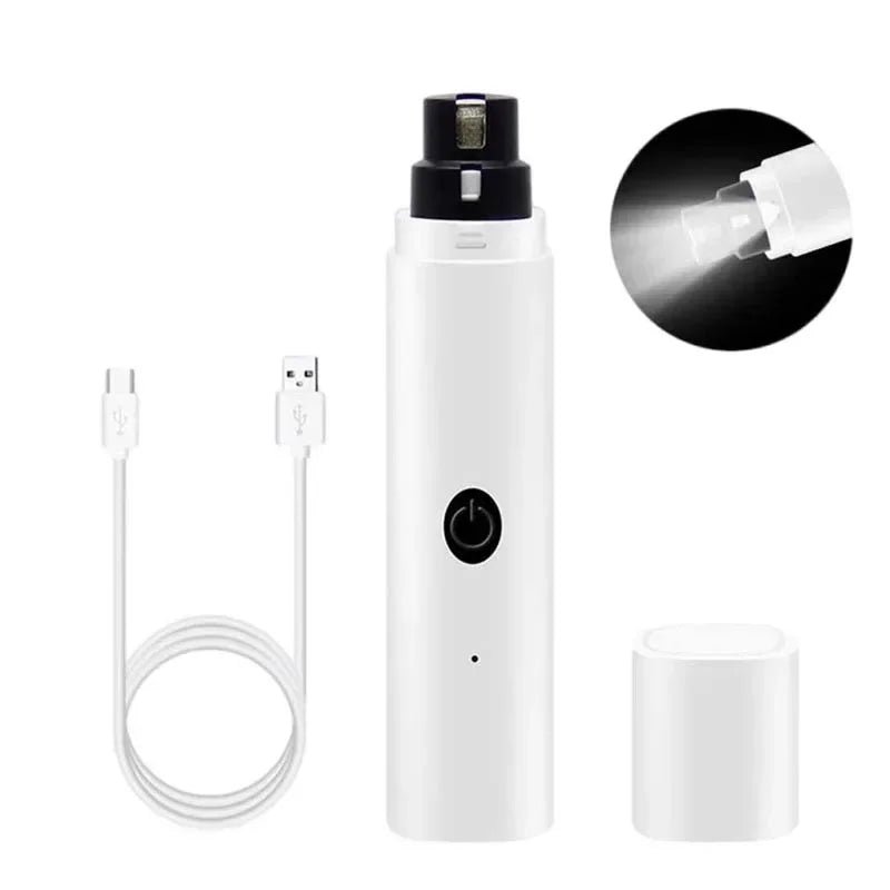 Electric Dog Nail Clippers for Dog Nail Grinders Rechargeable USB Charging LED Light Pet Quiet Cat Paws Nail Grooming Supplies - ks - store