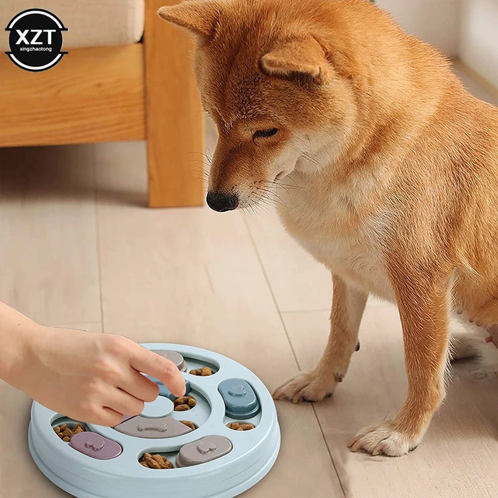 Pet Dog Puzzle Toys Slow Feeder Interactive Increase Puppy IQ Food Dispenser Slowly Eating NonSlip Bowl Cat Dogs Training Game - ks - store